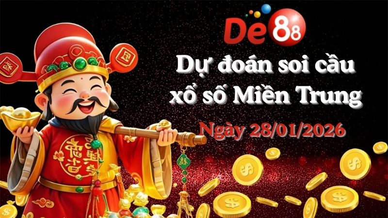 Dự đoán soi cầu xổ số miền Trung ngày 28/01/2026