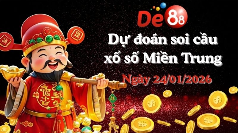 Dự đoán soi cầu xổ số miền Trung hôm nay ngày 24/01/2026