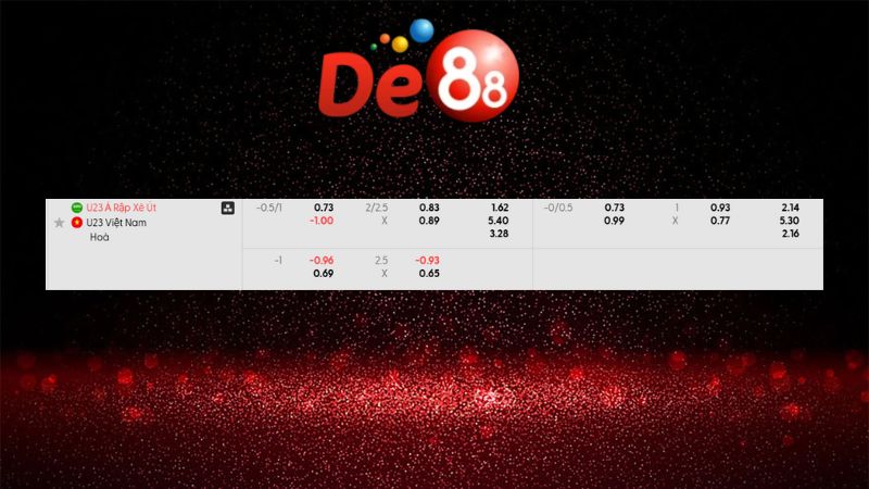 Bảng kèo U23 Ả Rập Saudi vs U23 Việt Nam 23h30 ngày 12/01/2026