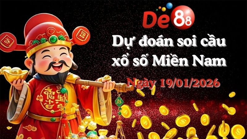 Dự đoán xổ số miền Nam hôm nay 19/01/2026