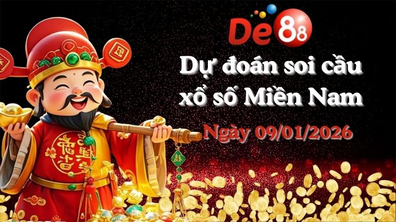 Dự đoán soi cầu xổ số miền Nam hôm nay ngày 09/01/2026
